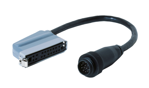 Adapter cable flash head with long-plug to a round plug pack